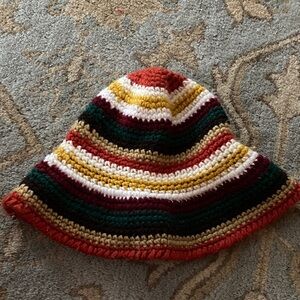 Handmade Colorful Striped Crochet Hat $30